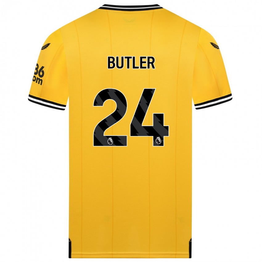 Homme Maillot Elli Butler #24 Jaune Tenues Domicile 2023/24 T-Shirt Suisse