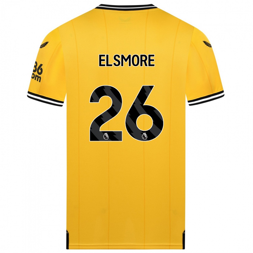 Homme Maillot Ria Elsmore #26 Jaune Tenues Domicile 2023/24 T-Shirt Suisse