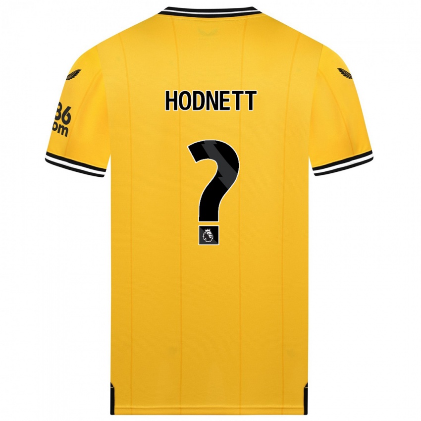 Homme Maillot Jack Hodnett #0 Jaune Tenues Domicile 2023/24 T-Shirt Suisse