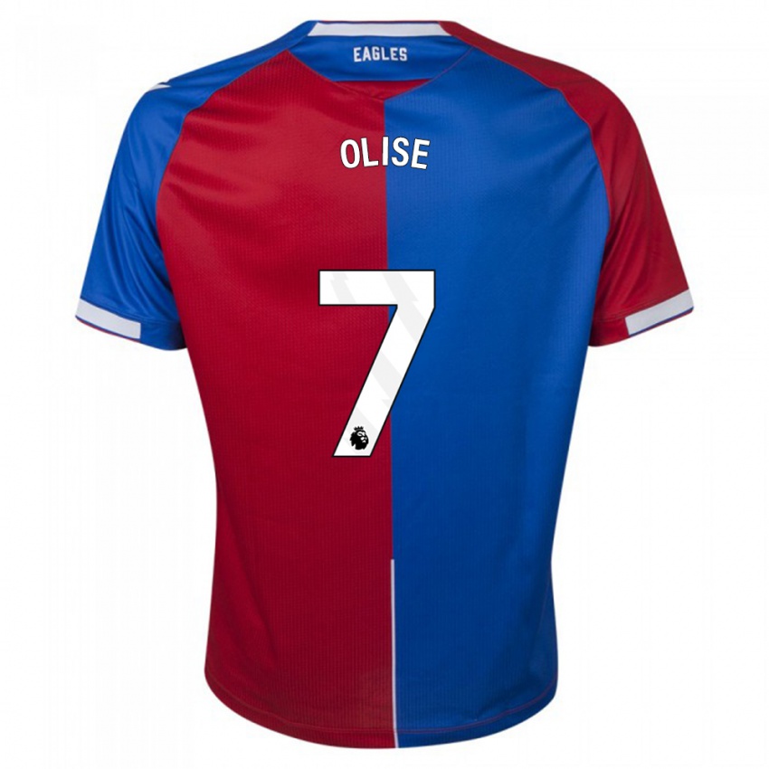 Homme Maillot Michael Olise #7 Rouge Bleu Tenues Domicile 2023/24 T-Shirt Suisse