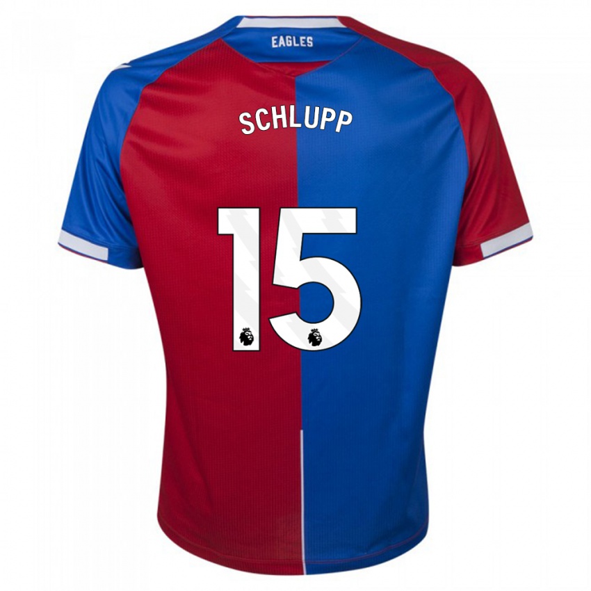 Herren Jeffrey Schlupp #15 Rot Blau Heimtrikot Trikot 2023/24 T-Shirt Schweiz