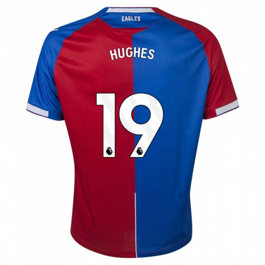 Homme Maillot Will Hughes #19 Rouge Bleu Tenues Domicile 2023/24 T-Shirt Suisse