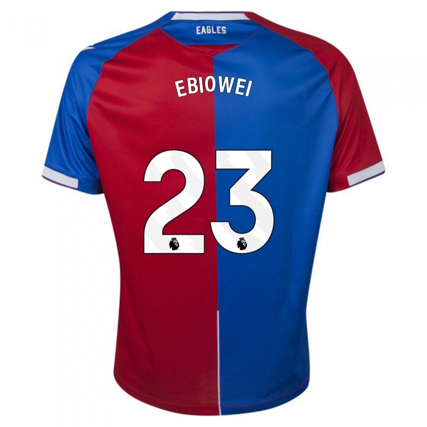Homme Maillot Malcolm Ebiowei #23 Rouge Bleu Tenues Domicile 2023/24 T-Shirt Suisse
