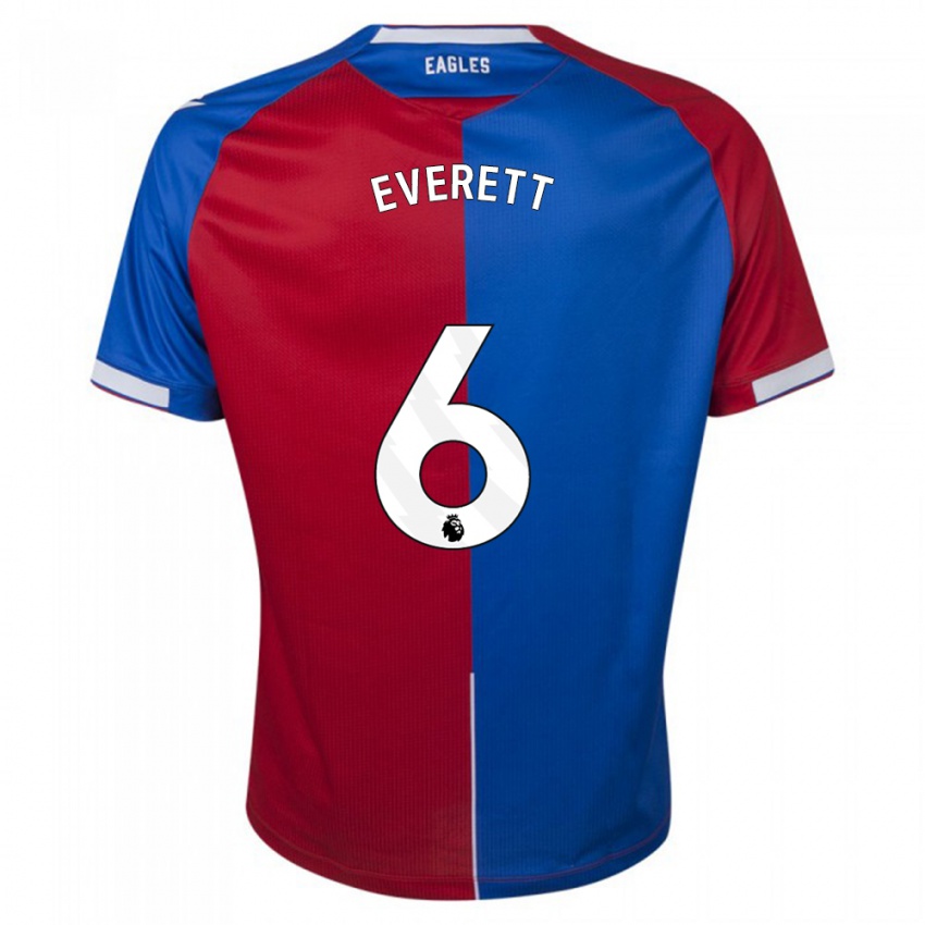 Homme Maillot Aimee Everett #6 Rouge Bleu Tenues Domicile 2023/24 T-Shirt Suisse
