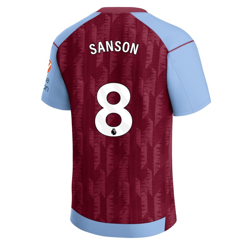 Homme Maillot Morgan Sanson #8 Bleu Bordeaux Tenues Domicile 2023/24 T-Shirt Suisse