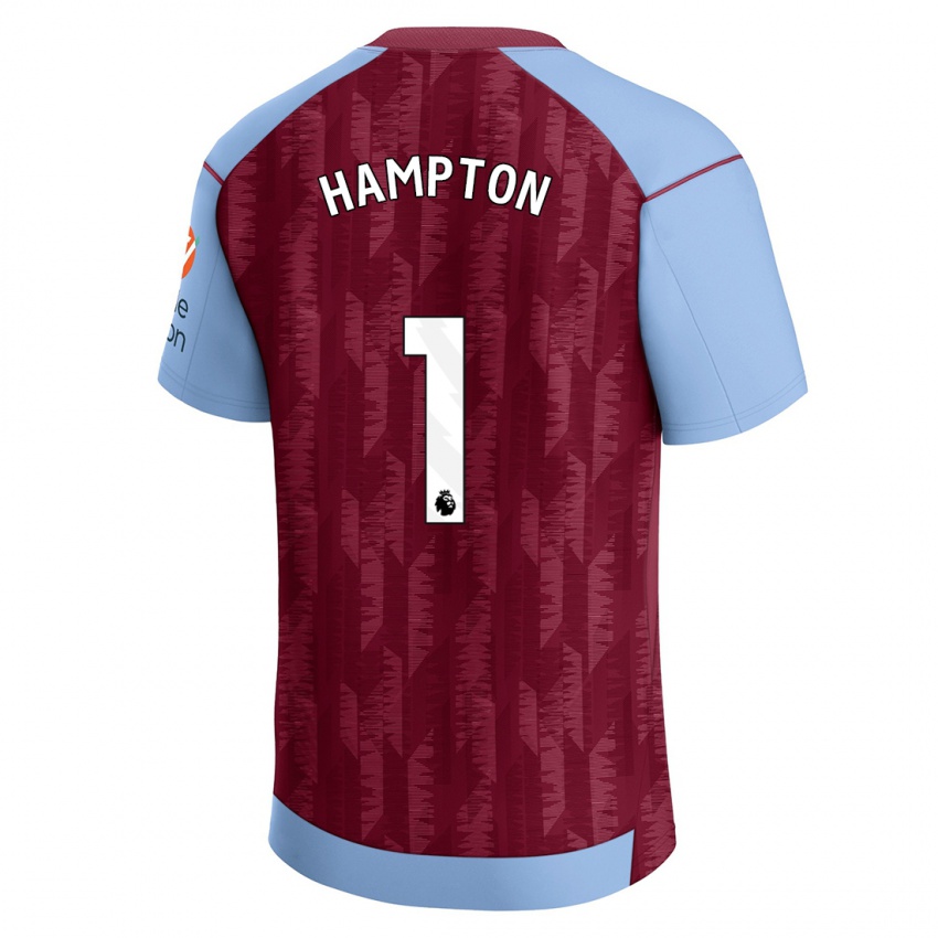 Homme Maillot Hannah Hampton #1 Bleu Bordeaux Tenues Domicile 2023/24 T-Shirt Suisse