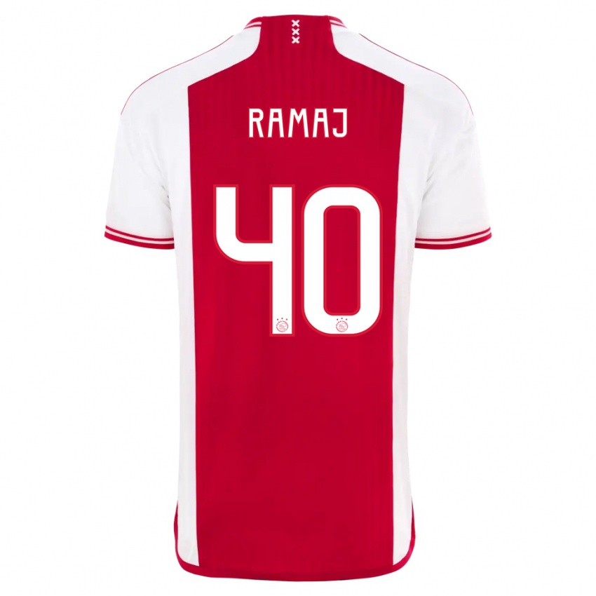 Homme Maillot Diant Ramaj #40 Rouge Blanc Tenues Domicile 2023/24 T-Shirt Suisse