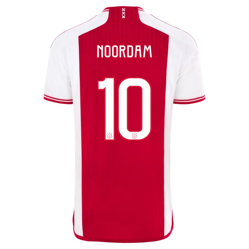 Homme Maillot Nadine Noordam #10 Rouge Blanc Tenues Domicile 2023/24 T-Shirt Suisse