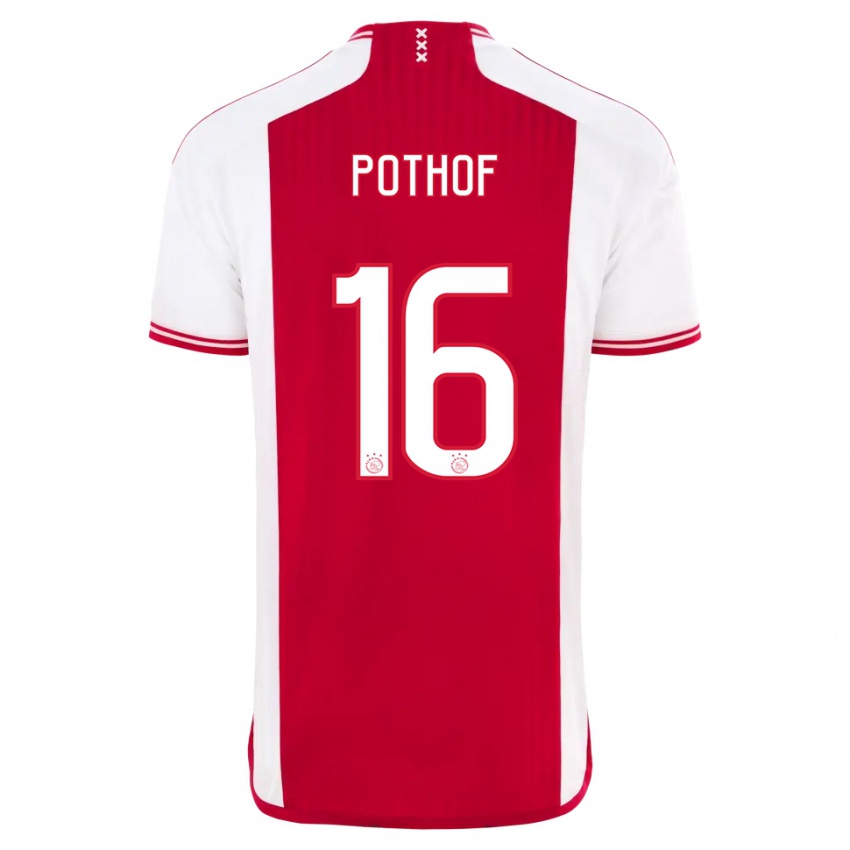 Herren Isa Pothof #16 Rot-Weiss Heimtrikot Trikot 2023/24 T-Shirt Schweiz