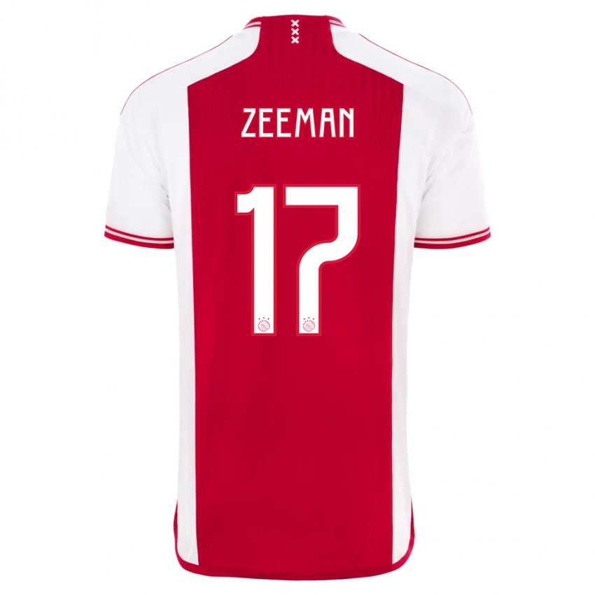Homme Maillot Kelly Zeeman #17 Rouge Blanc Tenues Domicile 2023/24 T-Shirt Suisse