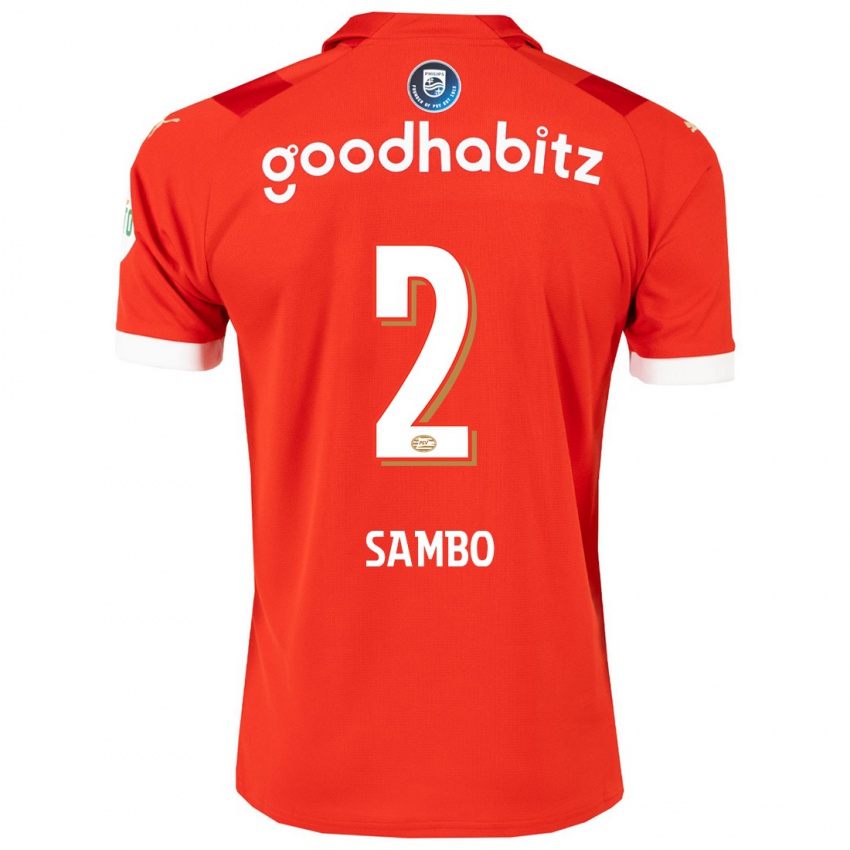 Homme Maillot Shurandy Sambo #2 Rouge Tenues Domicile 2023/24 T-Shirt Suisse