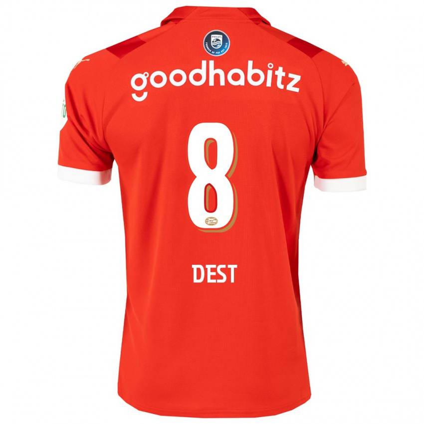 Homme Maillot Sergino Dest #8 Rouge Tenues Domicile 2023/24 T-Shirt Suisse