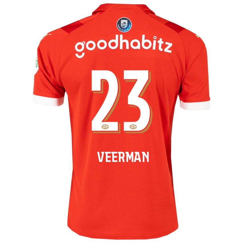 Herren Joey Veerman #23 Rot Heimtrikot Trikot 2023/24 T-Shirt Schweiz