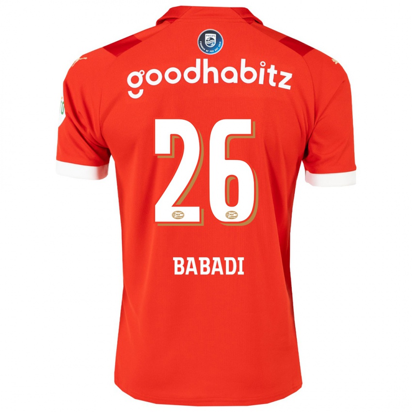 Homme Maillot Isaac Babadi #26 Rouge Tenues Domicile 2023/24 T-Shirt Suisse