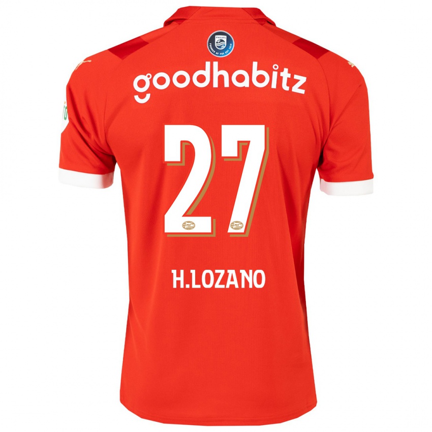 Homme Maillot Hirving Lozano #27 Rouge Tenues Domicile 2023/24 T-Shirt Suisse