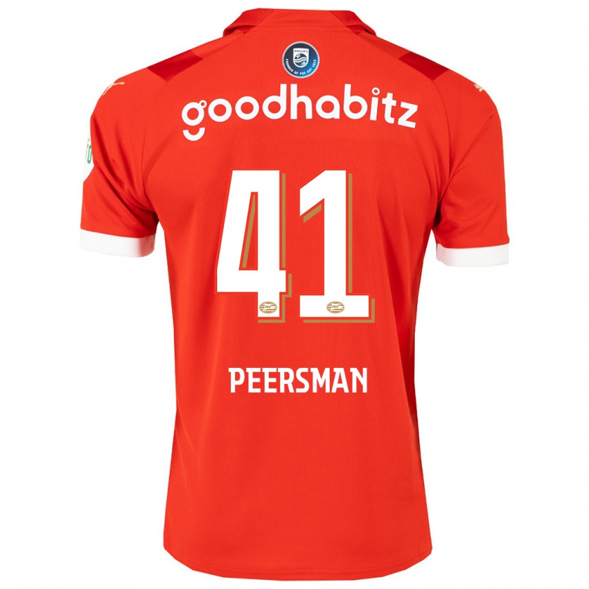 Herren Kjell Peersman #41 Rot Heimtrikot Trikot 2023/24 T-Shirt Schweiz