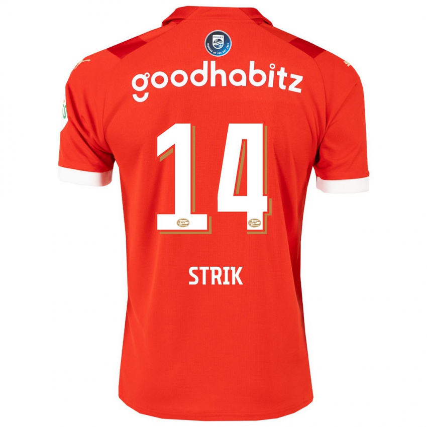 Herren Laura Strik #14 Rot Heimtrikot Trikot 2023/24 T-Shirt Schweiz