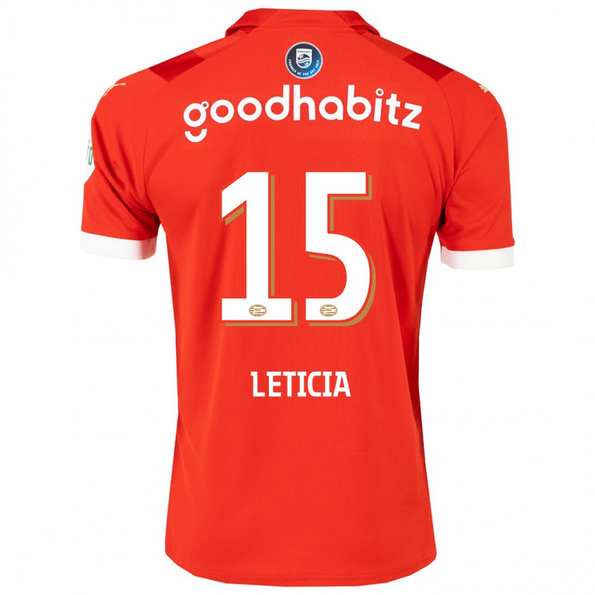 Homme Maillot Brazil Bra Leticia #15 Rouge Tenues Domicile 2023/24 T-Shirt Suisse