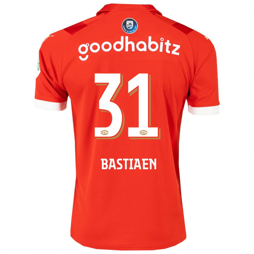 Homme Maillot Femke Bastiaen #31 Rouge Tenues Domicile 2023/24 T-Shirt Suisse