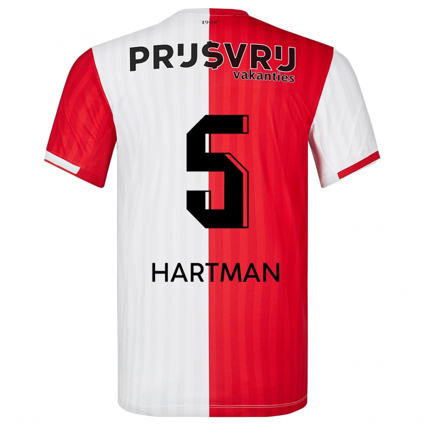 Herren Quilindschy Hartman #5 Rot-Weiss Heimtrikot Trikot 2023/24 T-Shirt Schweiz