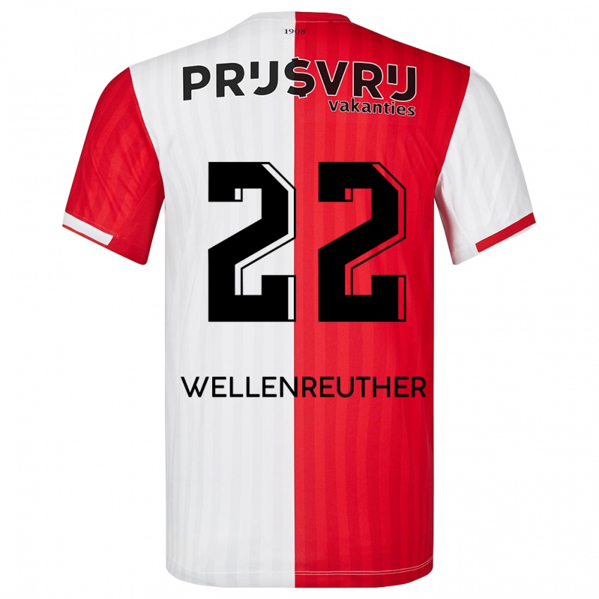 Herren Timon Wellenreuther #22 Rot-Weiss Heimtrikot Trikot 2023/24 T-Shirt Schweiz