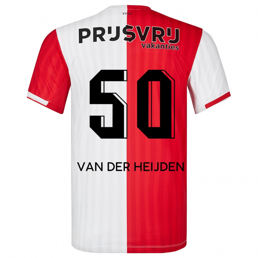 Herren Delano Van Der Heijden #50 Rot-Weiss Heimtrikot Trikot 2023/24 T-Shirt Schweiz