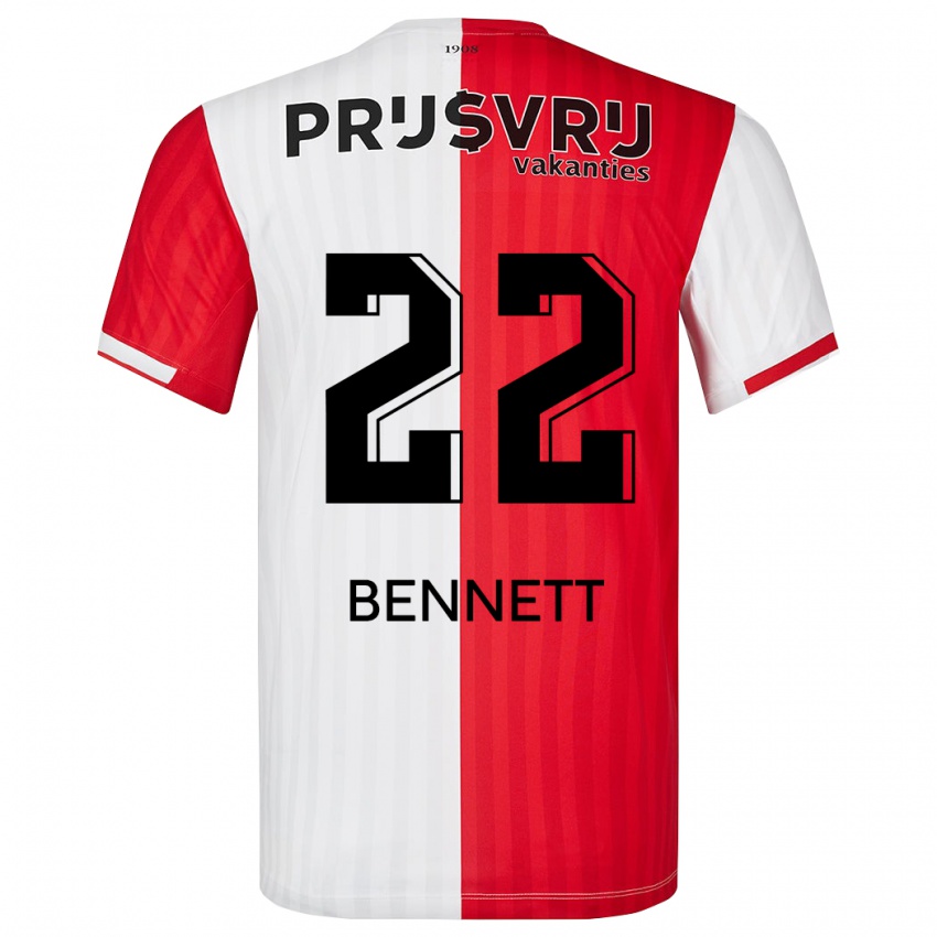 Homme Maillot Walter Bennett #22 Rouge Blanc Tenues Domicile 2023/24 T-Shirt Suisse