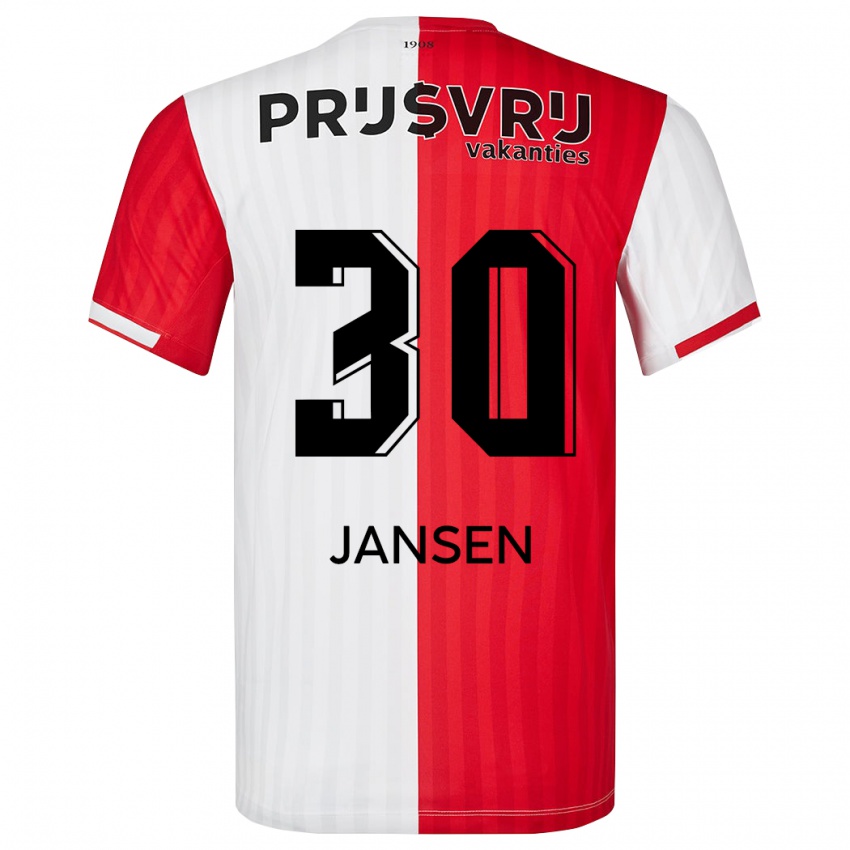 Herren Thijs Jansen #30 Rot-Weiss Heimtrikot Trikot 2023/24 T-Shirt Schweiz