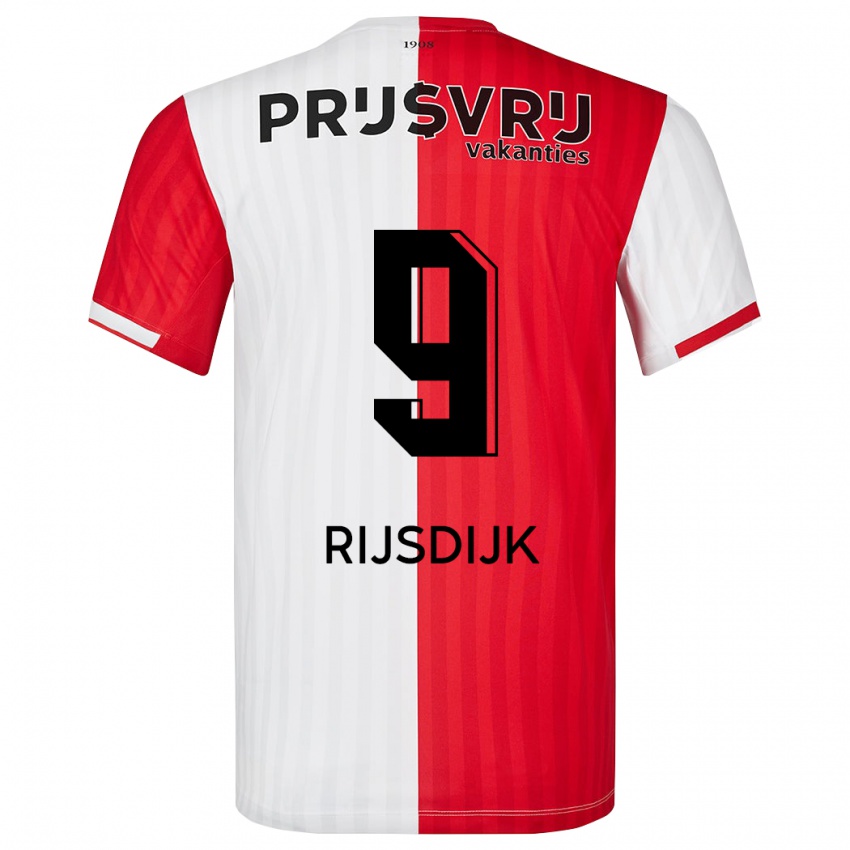 Herren Pia Rijsdijk #9 Rot-Weiss Heimtrikot Trikot 2023/24 T-Shirt Schweiz