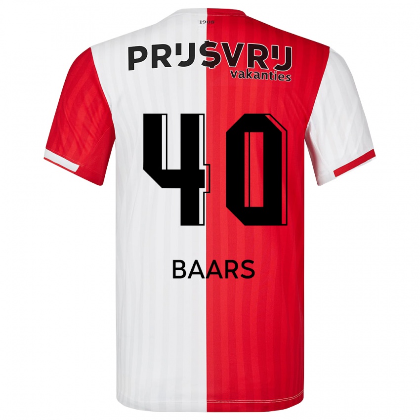 Herren Guus Baars #40 Rot-Weiss Heimtrikot Trikot 2023/24 T-Shirt Schweiz