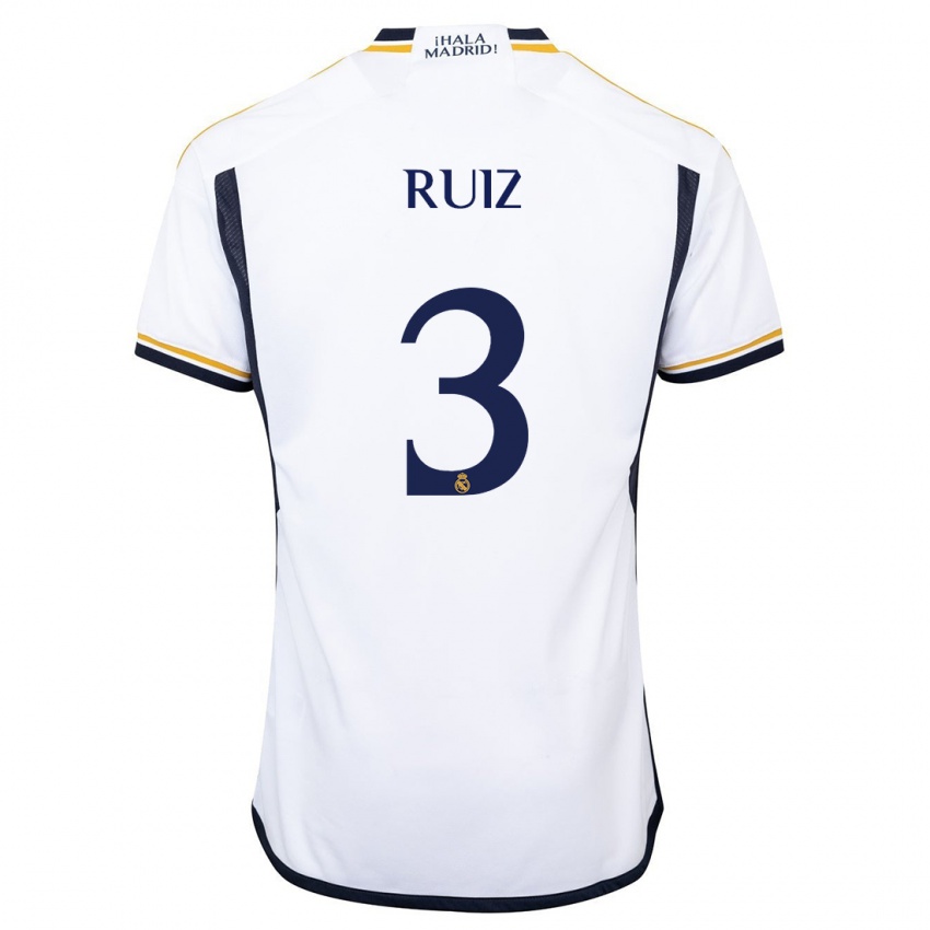 Herren David Ruiz #3 Weiß Heimtrikot Trikot 2023/24 T-Shirt Schweiz