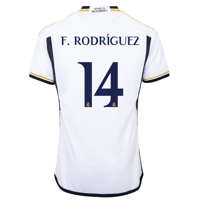 Herren Fer Rodríguez #14 Weiß Heimtrikot Trikot 2023/24 T-Shirt Schweiz