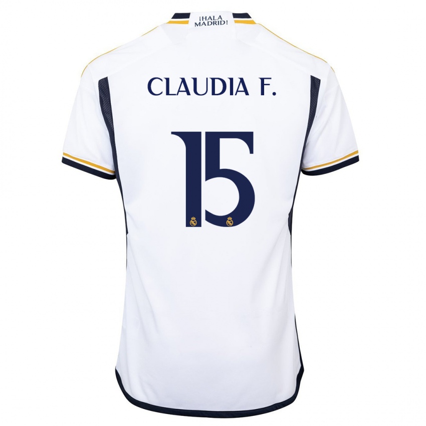 Homme Maillot Claudia Florentino #15 Blanc Tenues Domicile 2023/24 T-Shirt Suisse