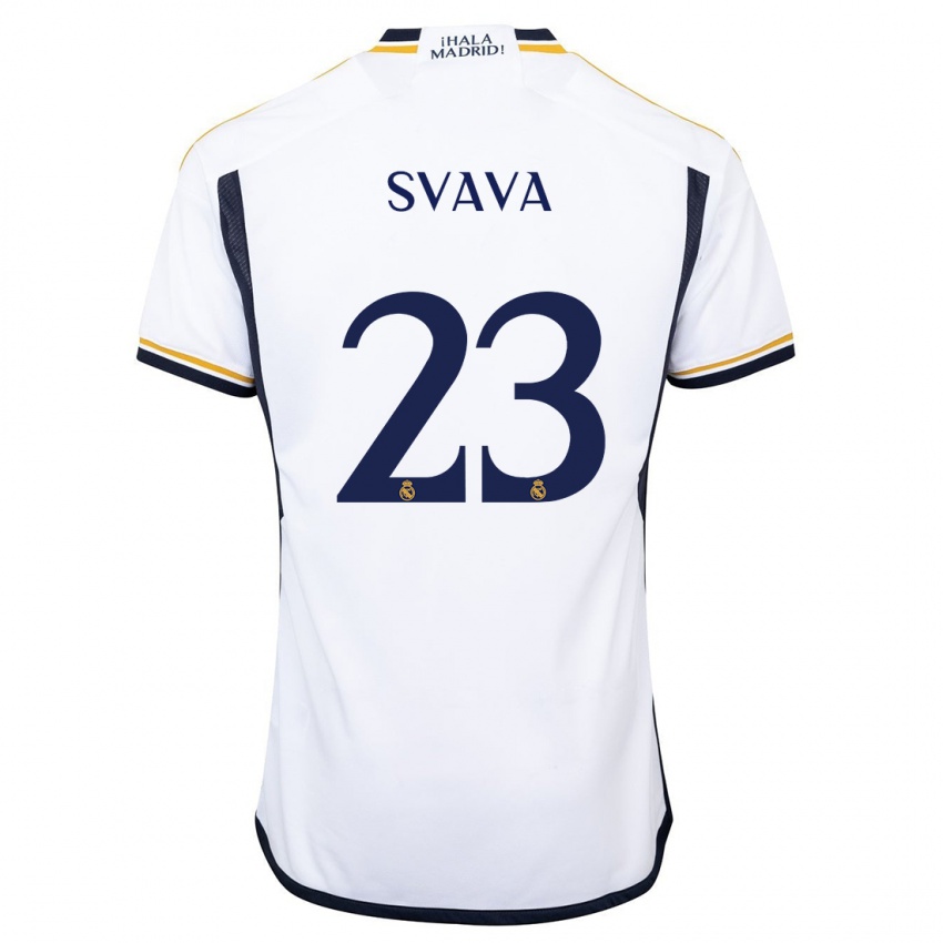 Homme Maillot Sofie Svava #23 Blanc Tenues Domicile 2023/24 T-Shirt Suisse