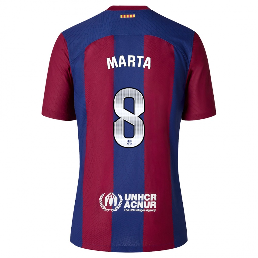 Herren Marta Torrejon #8 Rot Blau Heimtrikot Trikot 2023/24 T-Shirt Schweiz
