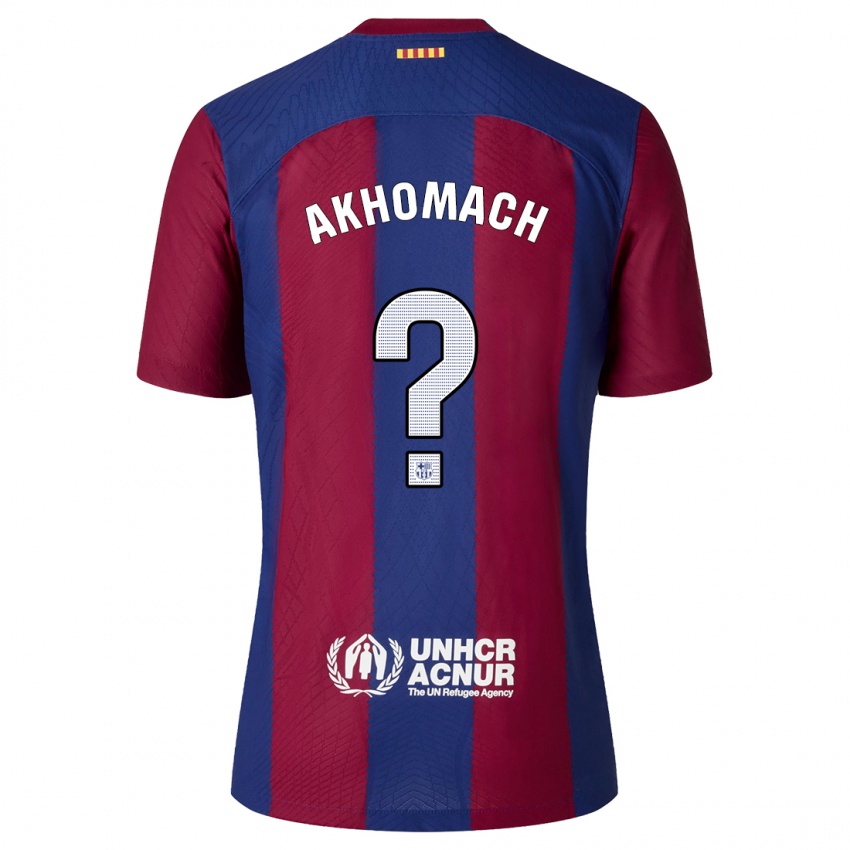 Herren Ilias Akhomach #0 Rot Blau Heimtrikot Trikot 2023/24 T-Shirt Schweiz