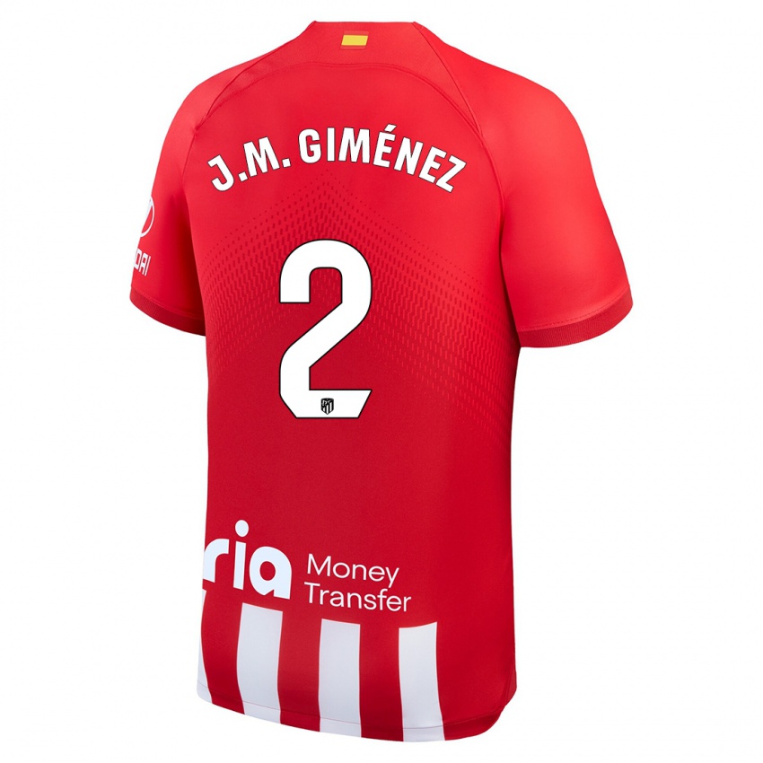 Herren Jose Maria Gimenez #2 Rot-Weiss Heimtrikot Trikot 2023/24 T-Shirt Schweiz