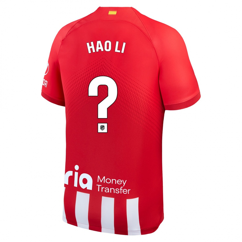 Homme Maillot Hao Li #0 Rouge Blanc Tenues Domicile 2023/24 T-Shirt Suisse