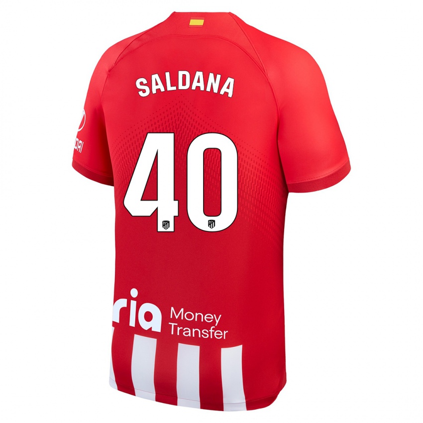 Homme Maillot Jose Saldana #40 Rouge Blanc Tenues Domicile 2023/24 T-Shirt Suisse