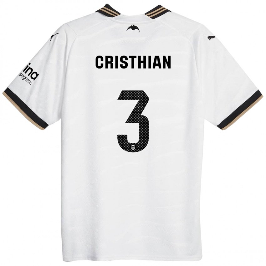 Homme Maillot Cristhian Mosquera #3 Blanc Tenues Domicile 2023/24 T-Shirt Suisse
