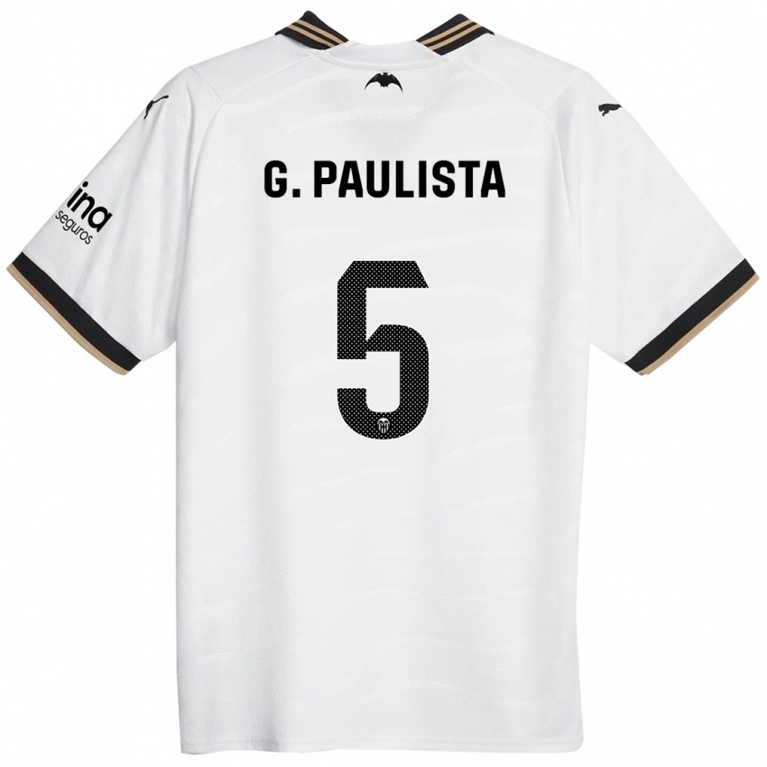 Homme Maillot Gabriel Paulista #5 Blanc Tenues Domicile 2023/24 T-Shirt Suisse