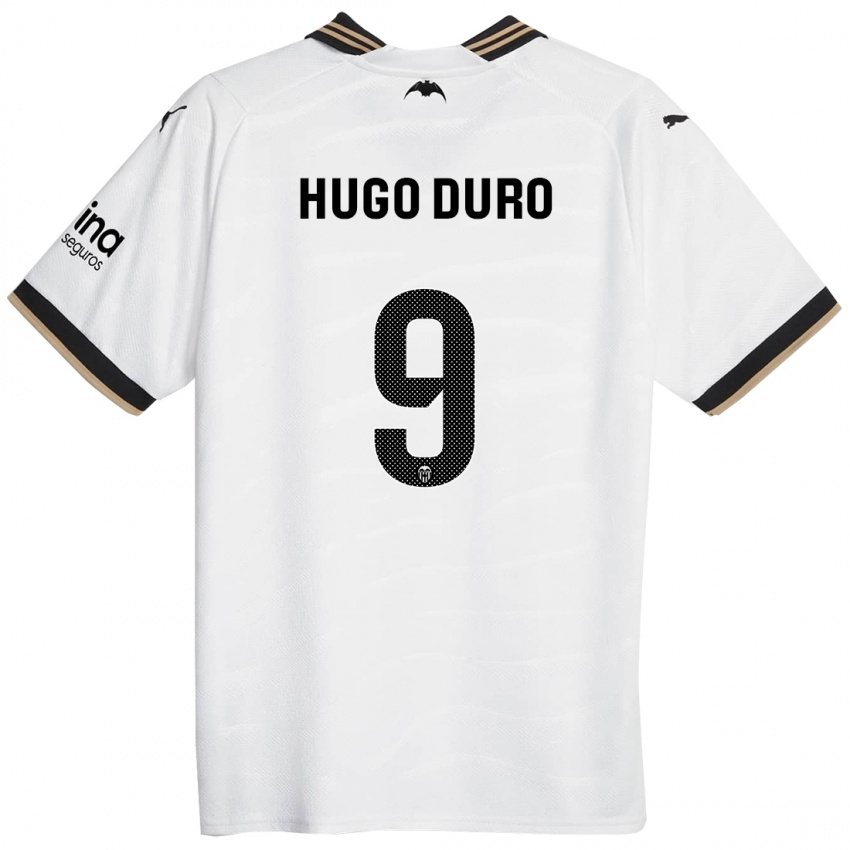 Homme Maillot Hugo Duro #9 Blanc Tenues Domicile 2023/24 T-Shirt Suisse