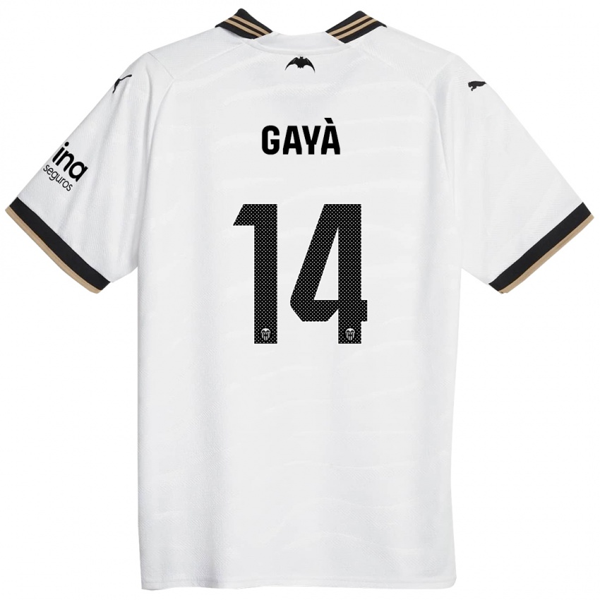Homme Maillot Jose Gaya #14 Blanc Tenues Domicile 2023/24 T-Shirt Suisse