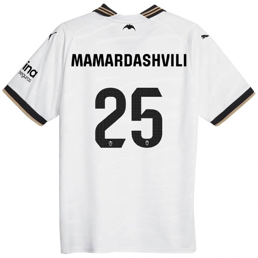 Homme Maillot Giorgi Mamardashvili #25 Blanc Tenues Domicile 2023/24 T-Shirt Suisse
