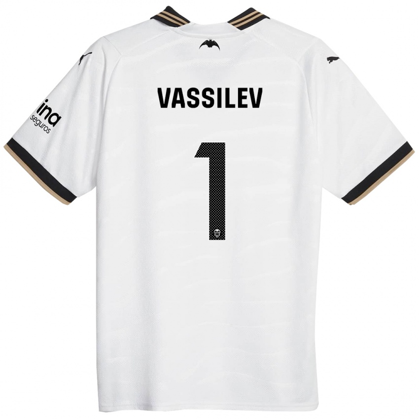 Herren David Vassilev #1 Weiß Heimtrikot Trikot 2023/24 T-Shirt Schweiz