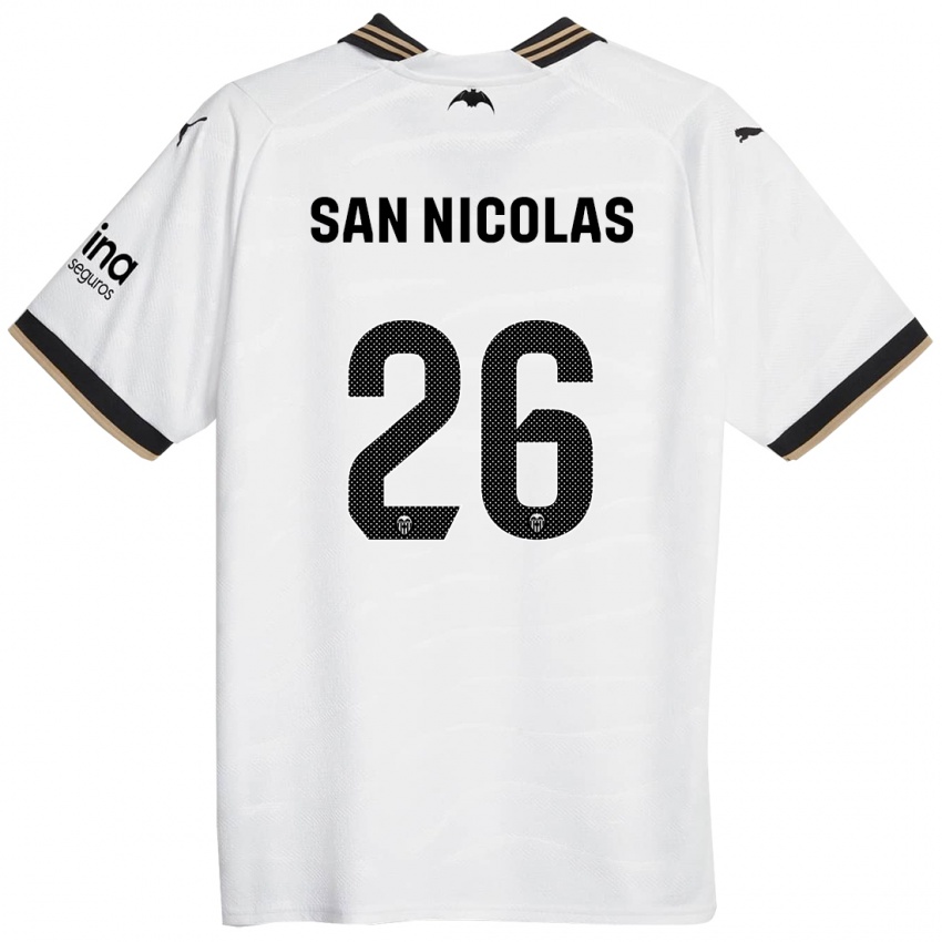 Herren Olga San Nicolas #26 Weiß Heimtrikot Trikot 2023/24 T-Shirt Schweiz