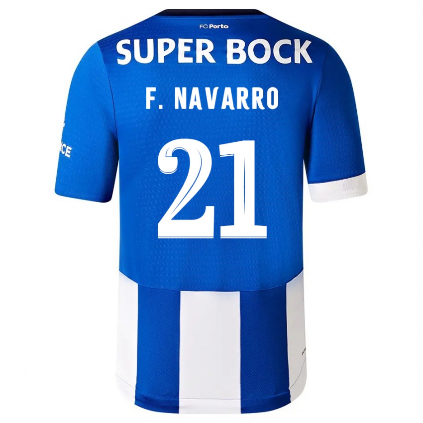 Herren Fran Navarro #21 Blau Weiss Heimtrikot Trikot 2023/24 T-Shirt Schweiz
