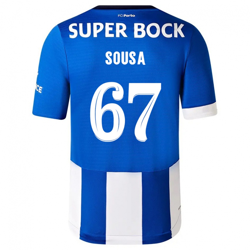 Herren Vasco Sousa #67 Blau Weiss Heimtrikot Trikot 2023/24 T-Shirt Schweiz