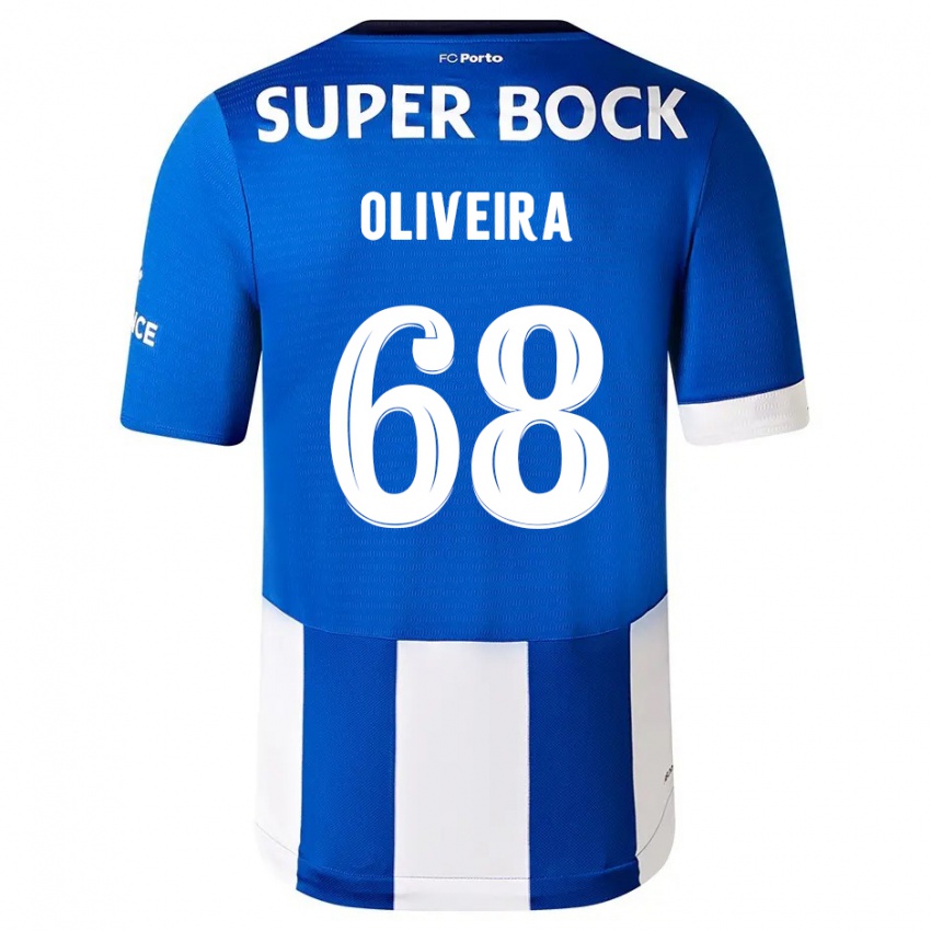 Homme Maillot André Oliveira #68 Bleu Blanc Tenues Domicile 2023/24 T-Shirt Suisse