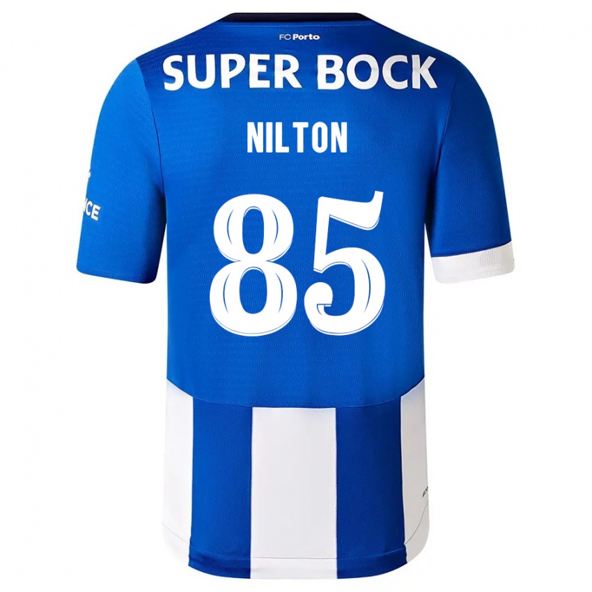Homme Maillot Nilton #85 Bleu Blanc Tenues Domicile 2023/24 T-Shirt Suisse